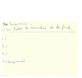 Notas manuscritos de listados de responsables de violaciones o, los derechos humanos de acuerdo a la calificación delictual. (13)