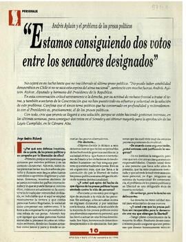 Andrés Aylwin y el problema de los presos políticos: Estamos consiguiendo dos votos entre los senadores designados (1)