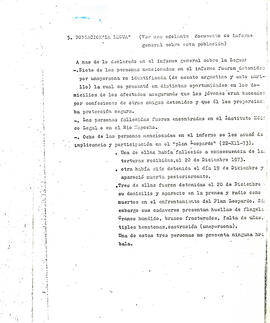 Situación de la represión en las poblaciones populares: "La Victoria", "La Legua", etc. (2)