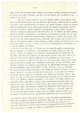 Relación sobre el viaje a Ginebra y perspectivas de trabajo con la Comisión de derechos humanos y su grupo ad hoc sobre Chile (4)