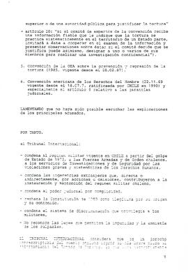 Ciudadano presidente, tenemos a bien remitir a ud. La sentencia del Tribunal Internacional pronunciada por su magistratura… (10)