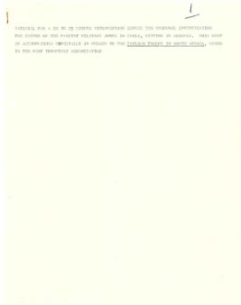 Material for a 20 to 25 minute intervention before the tribunal investigating the crimes of the fascist military junta in Chile