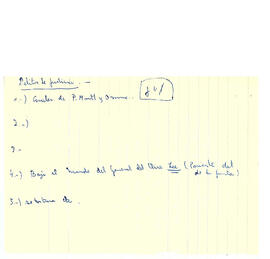 Notas manuscritos de listados de responsables de violaciones o, los derechos humanos de acuerdo a la calificación delictual. (6)