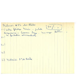 Notas manuscritos de listados de responsables de violaciones o, los derechos humanos de acuerdo a la calificación delictual. (7)