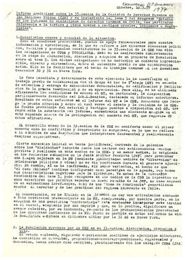 Informe preliminar de la 33 sesión de la Comisión de derechos humanos de las Naciones Unidas (CDH) y su tratamiento de ltema 5 del programa "estudio de los informes de violaciones de derechos humanos en Chile…" (1)