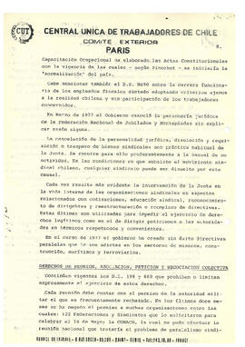 Documento del Comité Exterior a la quinta sesión de la Comisión Investigadora de los Crímenes de la Junta Fascista de Chile (8)