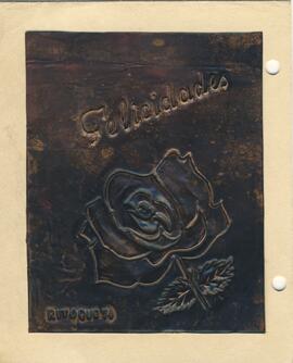 Tarjeta con repujado de cobre