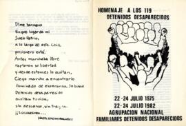 Homenaje a los 119 detenidos desaparecidos