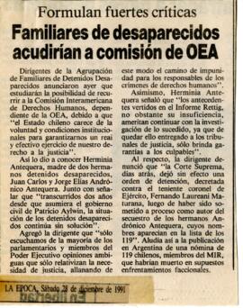Familiares de desaparecidos acudirían a comisión de OEA