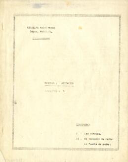 Materia: Recepción. Cuadernillo 1; Técnica