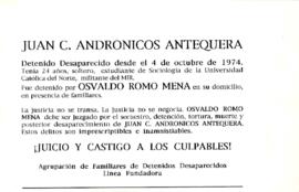 Juan C. Andrónicos Antequera