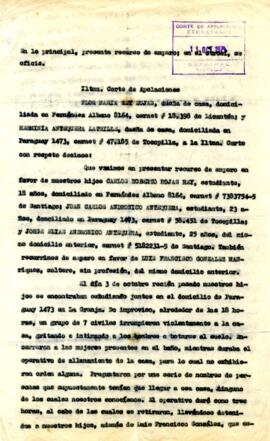 En lo principal, presenta recurso de amparo...