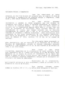 Estimados amigos y compañeros: