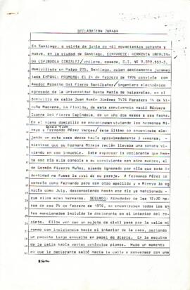 Declaracion Jurada de Herminia Espinoza