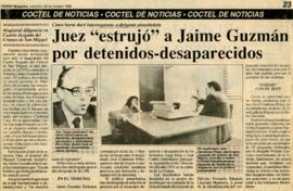 Juez "estrujó" a Jaime Guzmán por detenido-desaparecidos