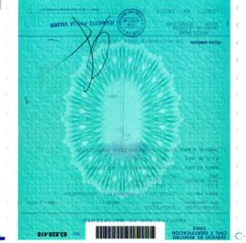 Certificado de nacimiento de Jorge Elías Andrónicos Antequera